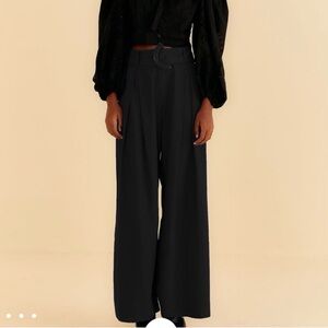 FARM Rio Tailored Black Pants with Belt – Size XL